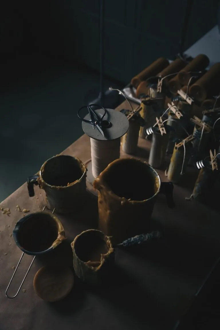 beeswax candle making jugs
